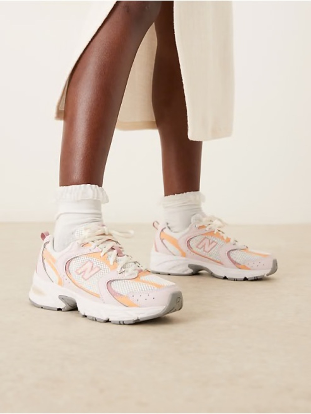 NIB Anthropologie New Balance 530 in Dried Orange/Pink Granite Size 9.5 Women - Picture 5 of 7